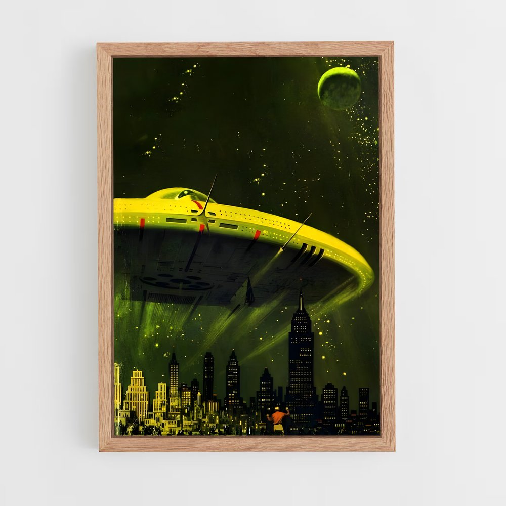 Poster Saucer City – affiche Espace rétro (vue 4)